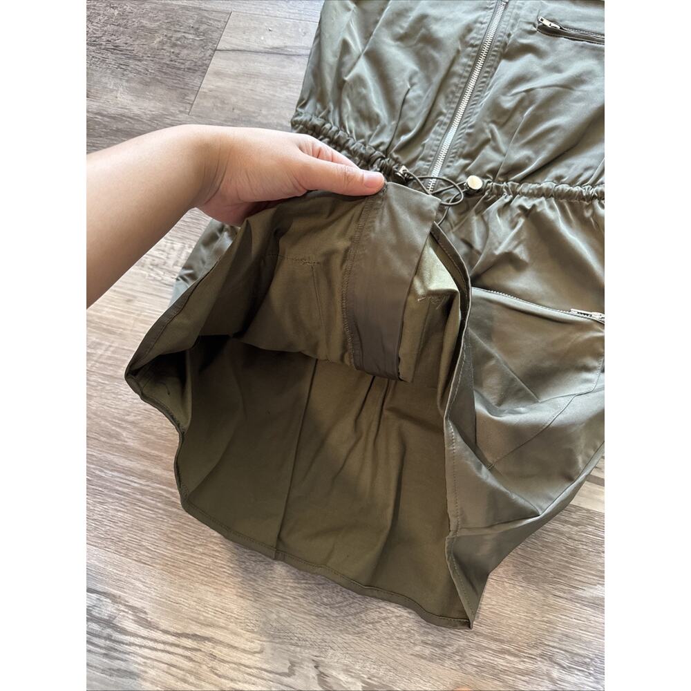 NWT Zara Size S Dark Khaki Strapless Dress Brand New With Tag - Picture 7 of 8